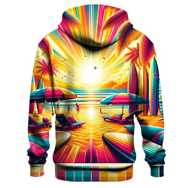 Retro Beach Scene Hoodie