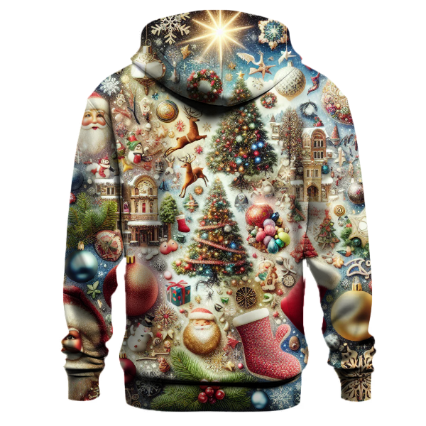 Classic Christmas Icons Collage Hoodie