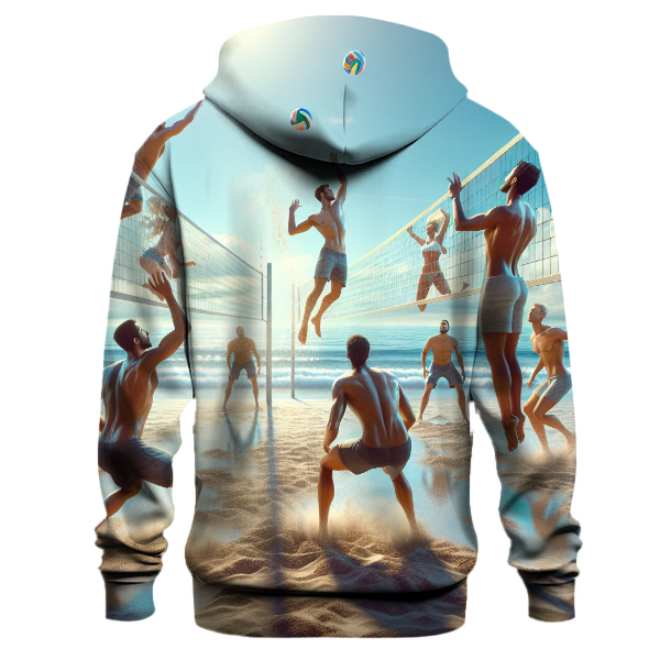 Beach Volleyball Waves Hoodie