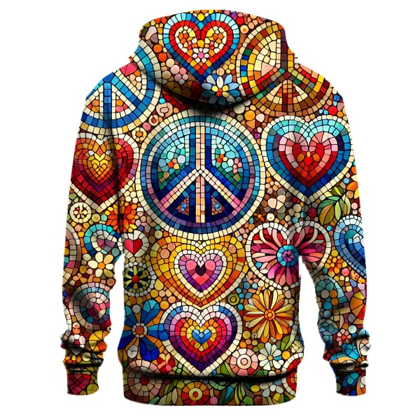 Peace and Love Mosaic Hoodie