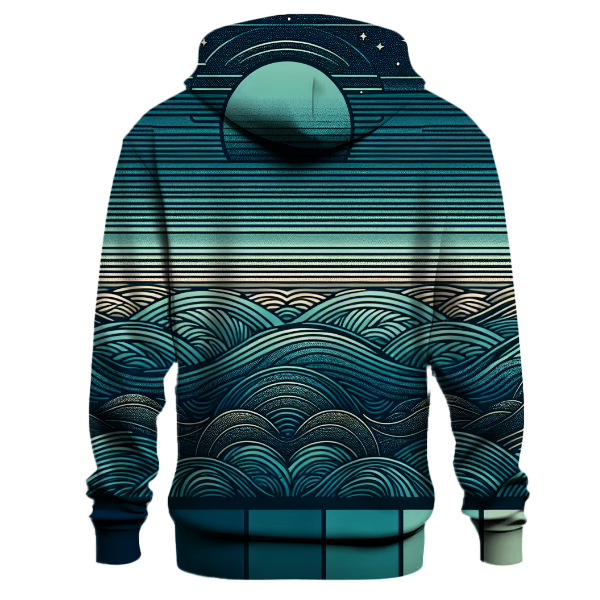 Ocean Wave Gradient Design Hoodie