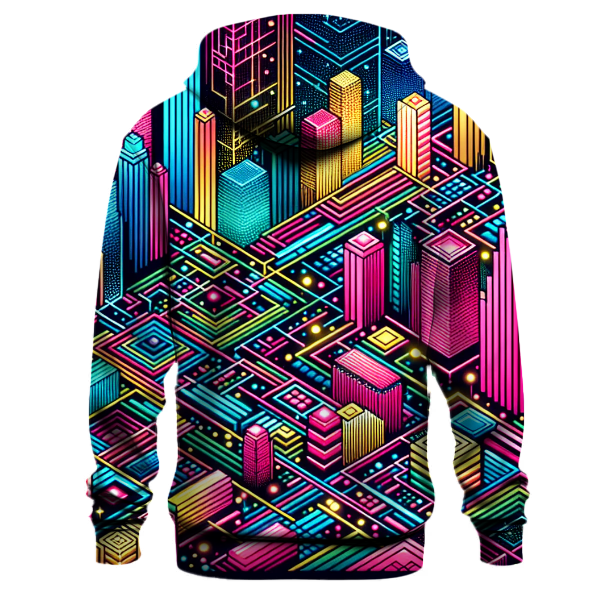 Neon City Grid Hoodie