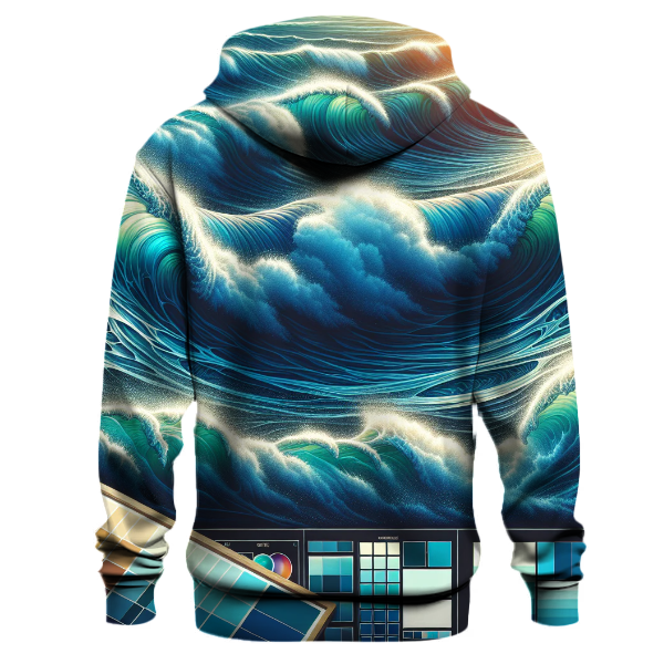 Artistic Ocean Waves Hoodie