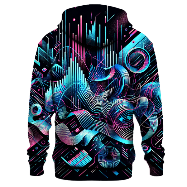 Retro Pulse Design Hoodie
