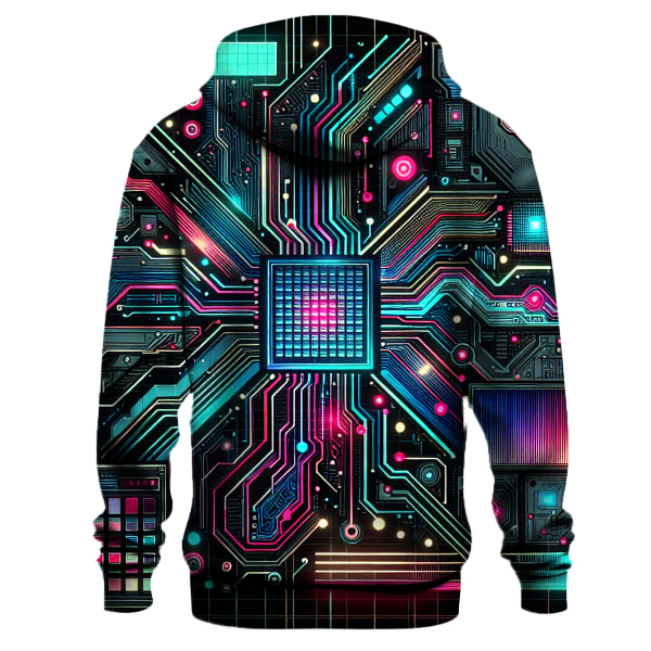 Retro Cyber Glow Hoodie