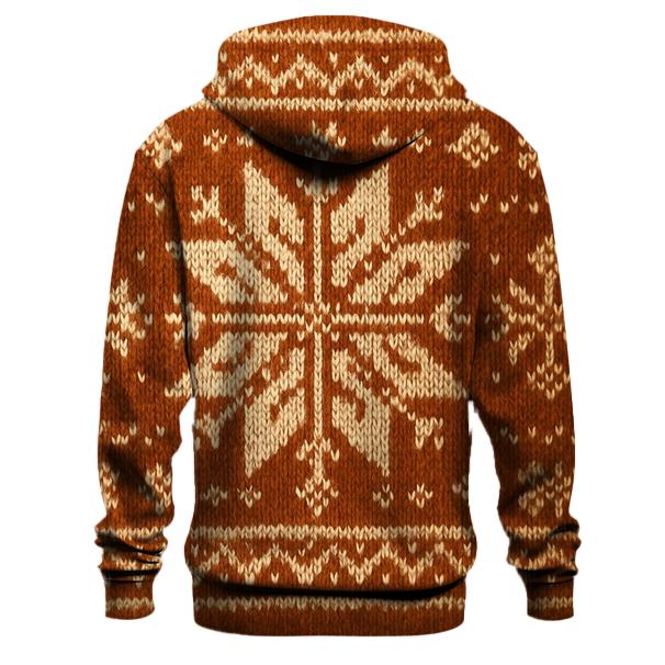 Nordic Knit Snowflake Pattern Hoodie