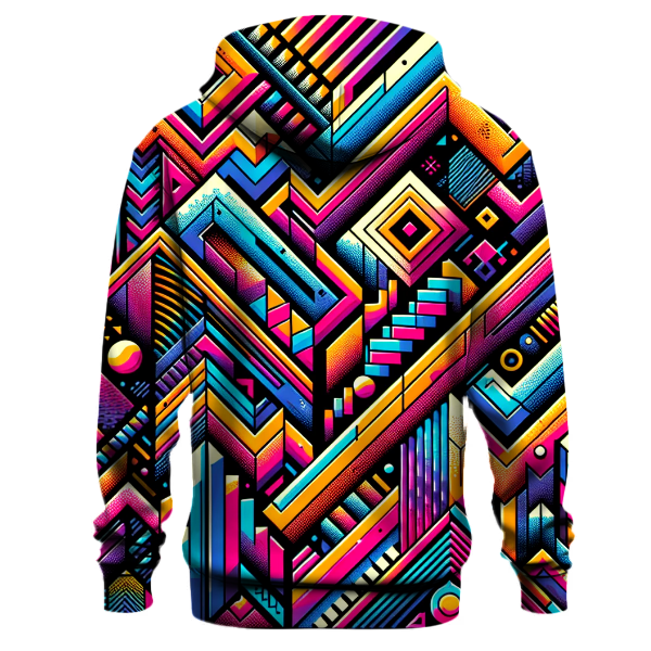 Neon Retro Abstract Hoodie