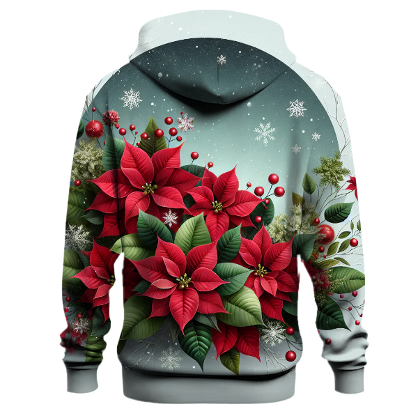 Festive Poinsettia Blooms Hoodie