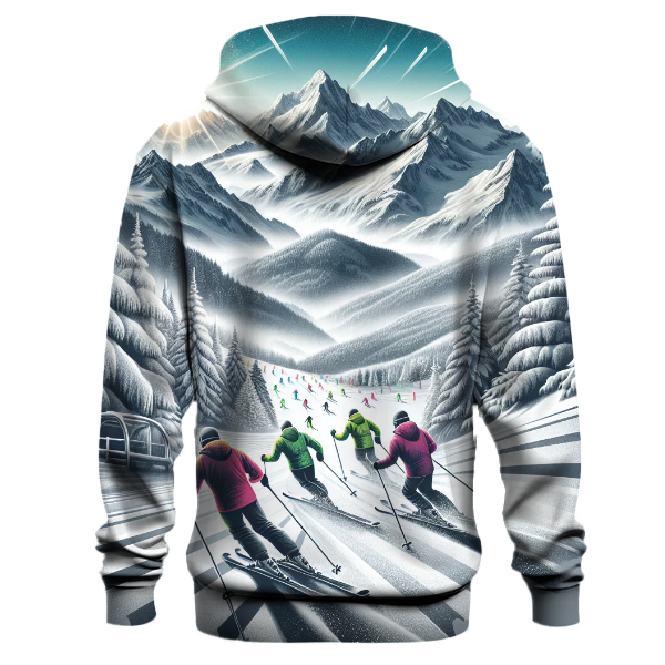 Skiing Alpine Rush Hoodie