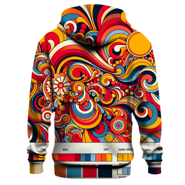 Retro Floral Swirls Hoodie