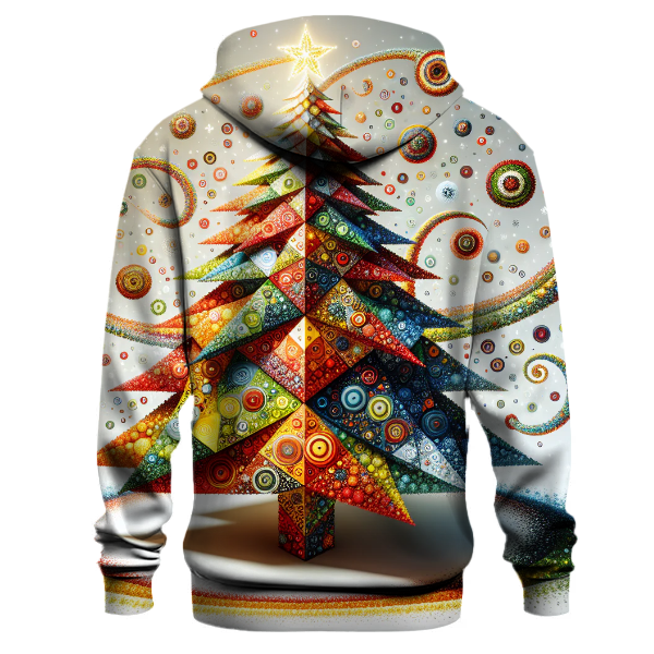 Merry and Bright Geometric Tree Hoodie
