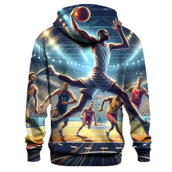 Basketball Game On Fire Hoodie