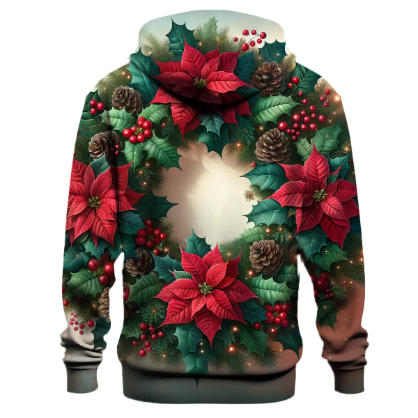 Festive Floral Wreath Hoodie