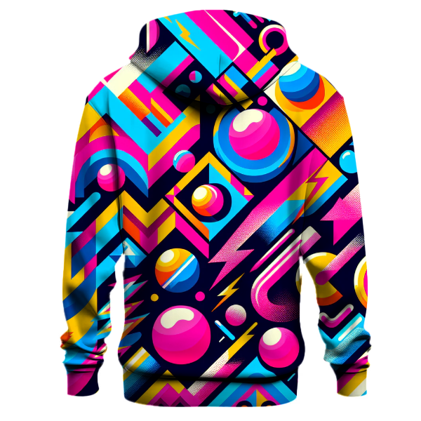 Bold 80s Color Block Hoodie