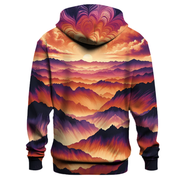Mountain Sunset Tie-Dye Hoodie