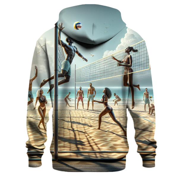 Beach Volleyball - Sunburst Energy Hoodie