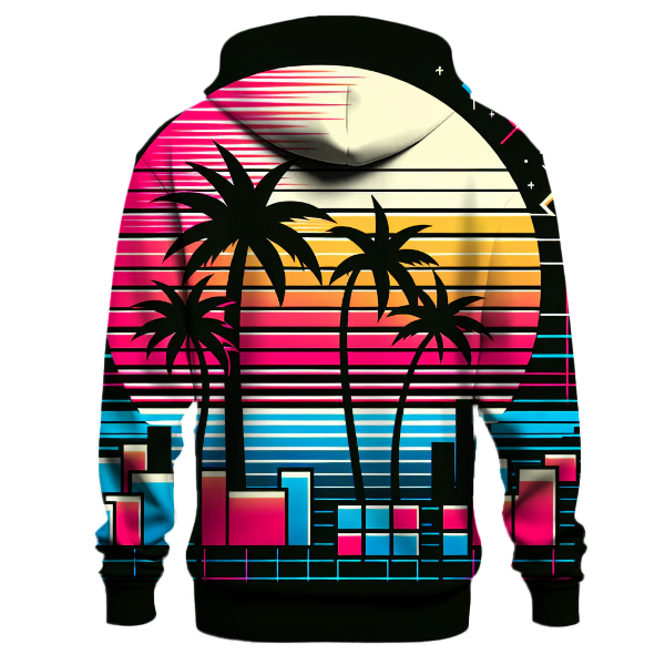 Neon Palms Design Hoodie