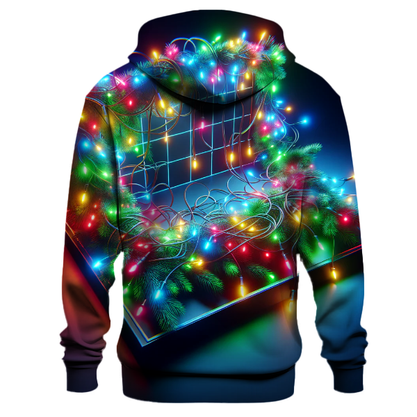 Christmas Lights Neon Glow Hoodie