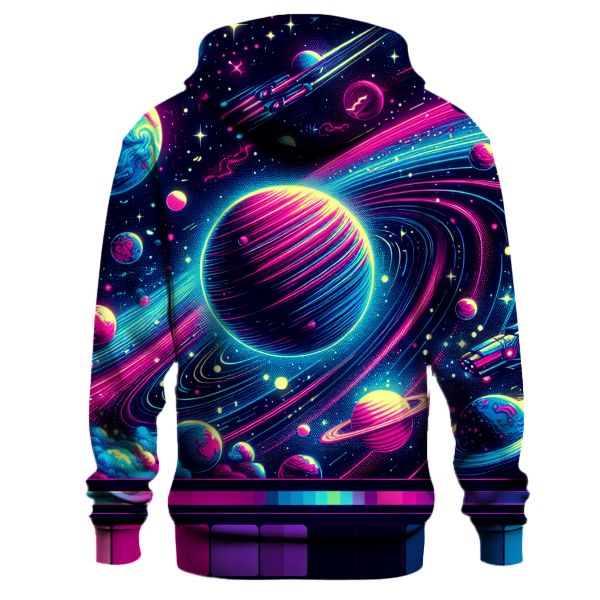 Neon Retro Galaxy Hoodie