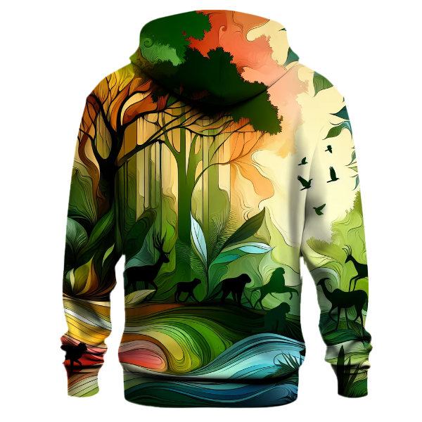Abstract Jungle Mirage Hoodie