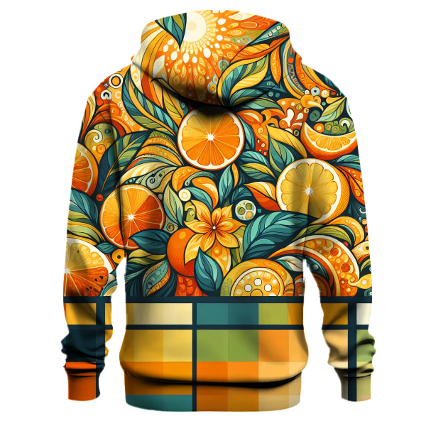 Charming Citrus Tie-dye Design Hoodie
