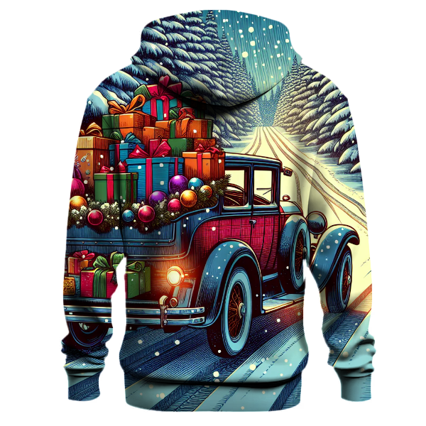 Jingle Bells Retro Car Hoodie