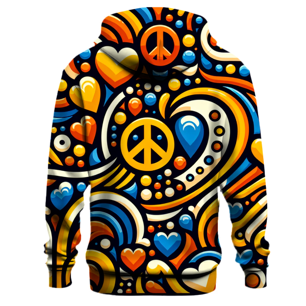 Groovy Peace and Love Hoodie