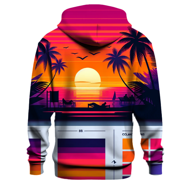 Tropical Sunset Gradient Design Hoodie