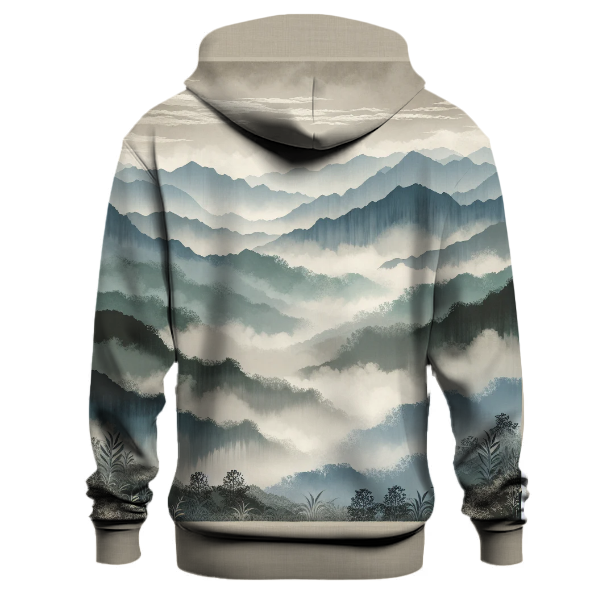 Misty Mountain Landscape Hoodie