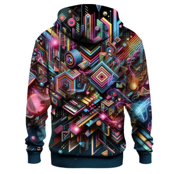 Retro Neon Fusion Hoodie