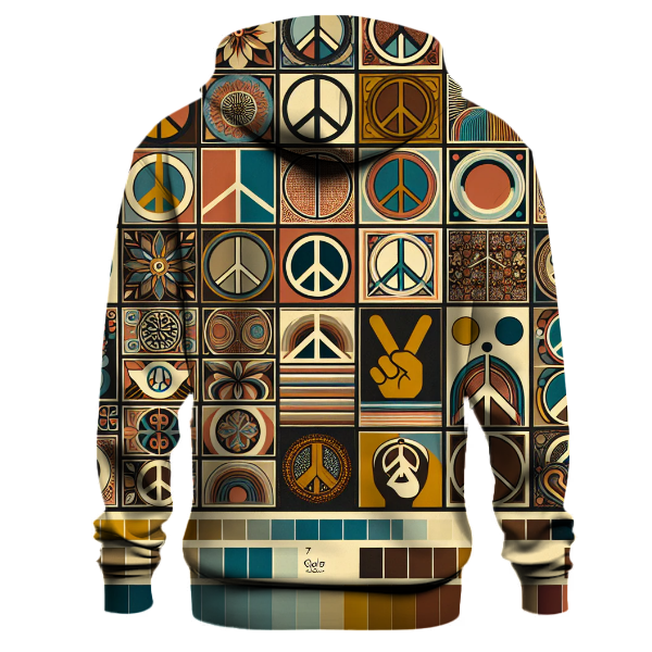 Peace Sign Collage Hoodie