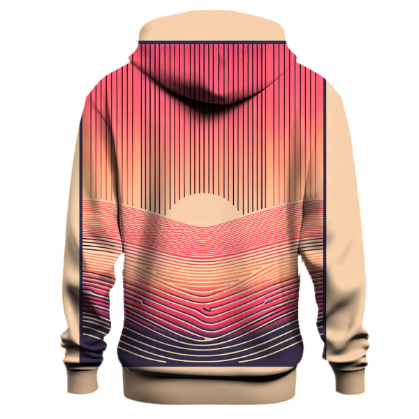 Radiant Coral Sunset Gradient Hoodie