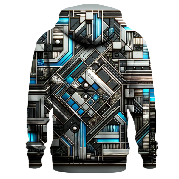 Retro Techno Grid Hoodie