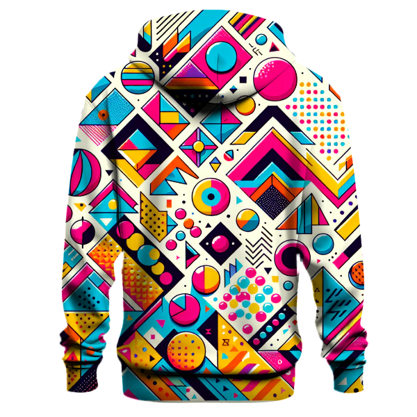 Vibrant Retro Pattern Fusion Hoodie