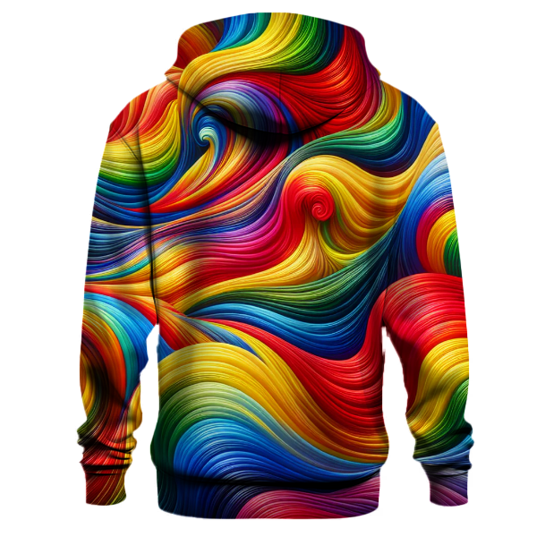 Dazzling Rainbow Waves Hoodie