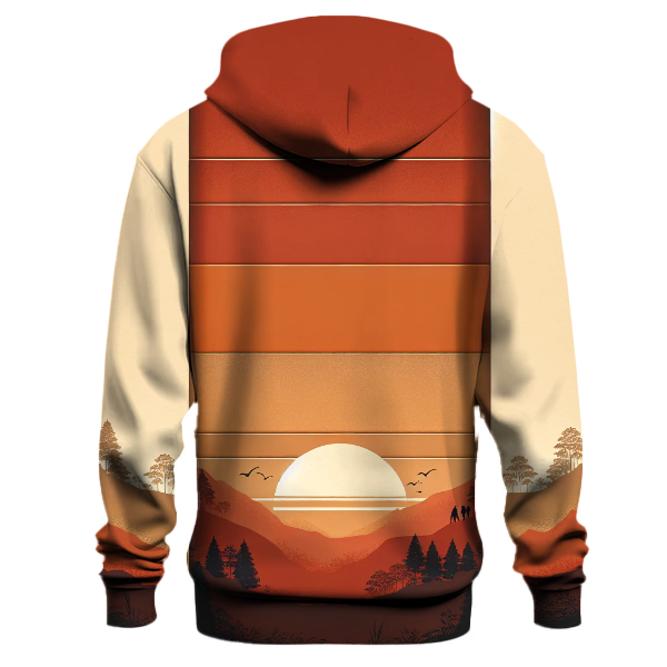 Burnt Orange Dusk Gradient Hoodie