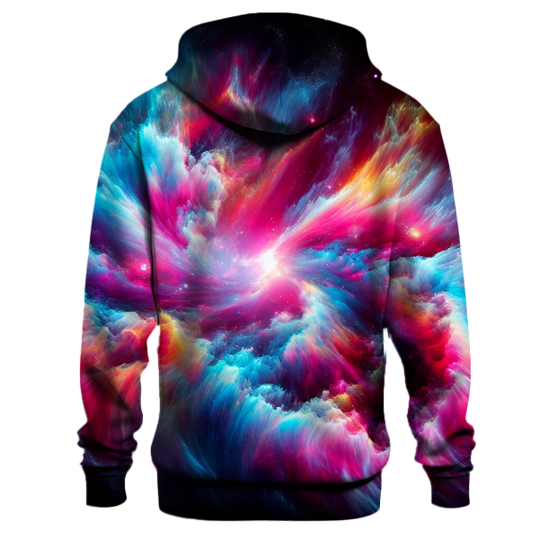 Galactic Neon Tie-Dye Design Hoodie