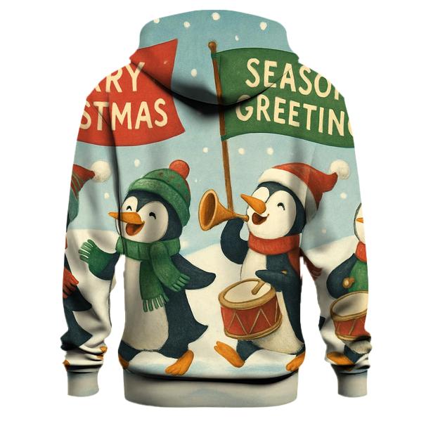 Festive Penguins Parade Hoodie