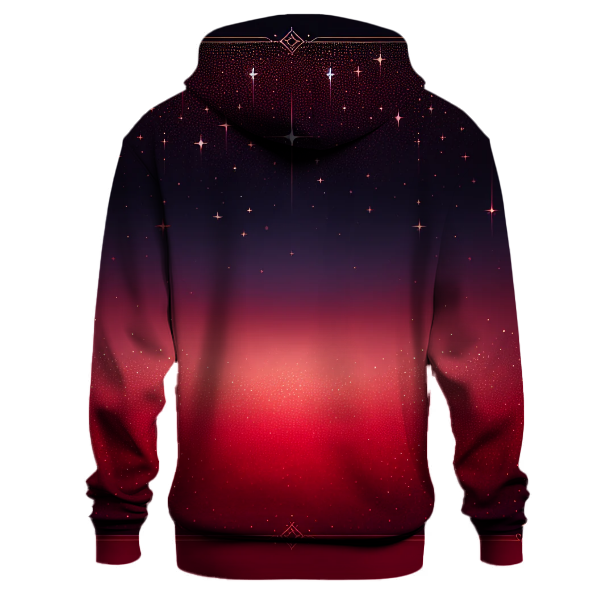 Crimson Nightfall Gradient Hoodie
