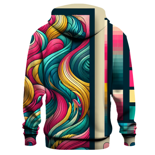 Colorful Cascade Waves Hoodie