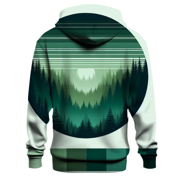 Pine Forest Gradient Design Hoodie