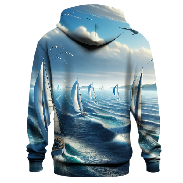 Sailing Regatta Waves Hoodie