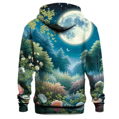 Elegant Moonlit Garden Hoodie
