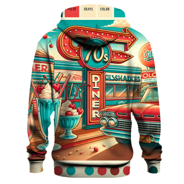 Retro Roadside Diner Hoodie
