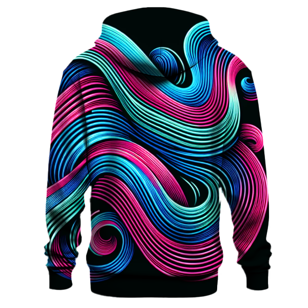 Neon Groove Lines Hoodie