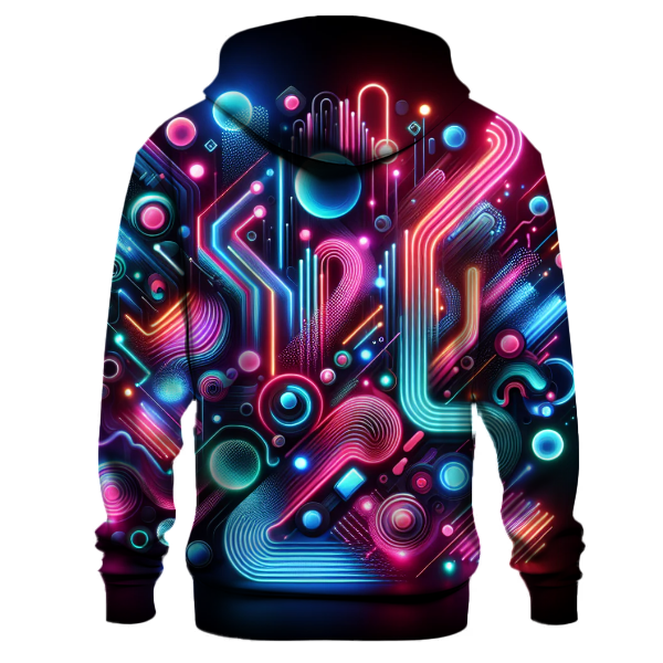 Neon Light Patterns Hoodie