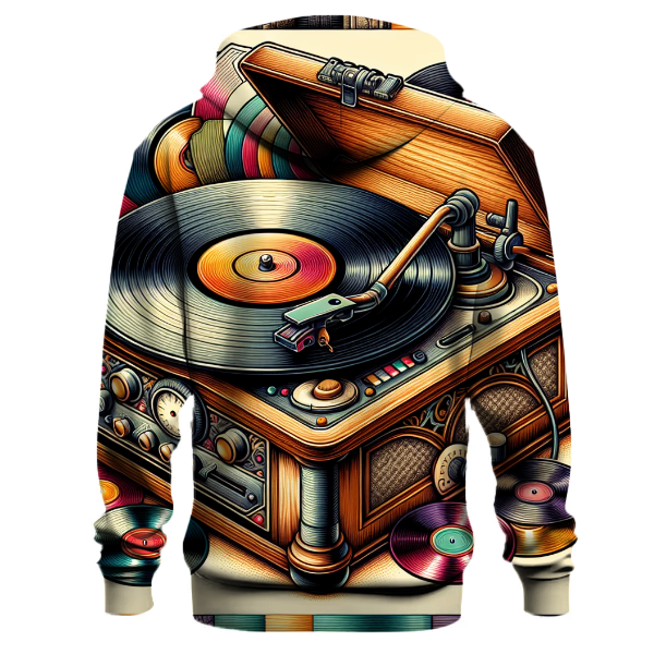 Classic Retro Record Player Hoodie