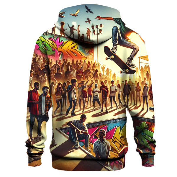 Dynamic Skateboarding Moves Hoodie