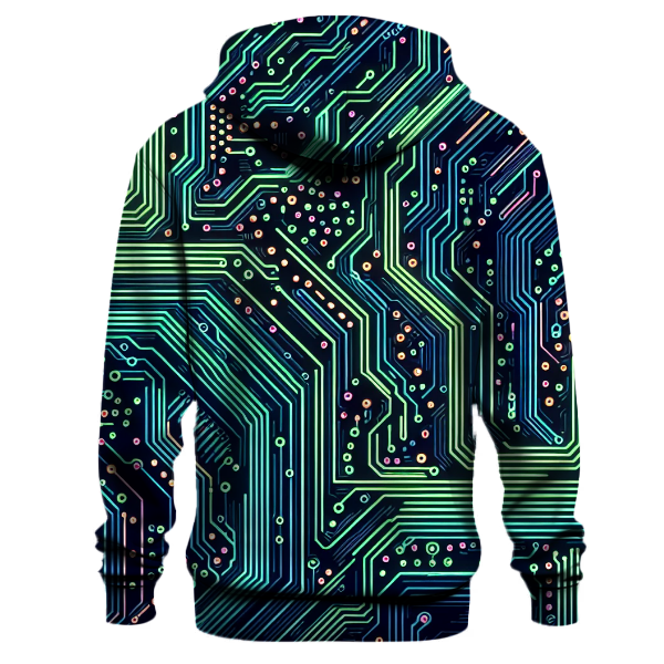 Retro Neon Circuitry Hoodie