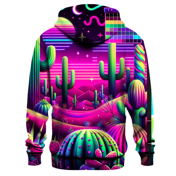 Neon Cactus Vibes Hoodie